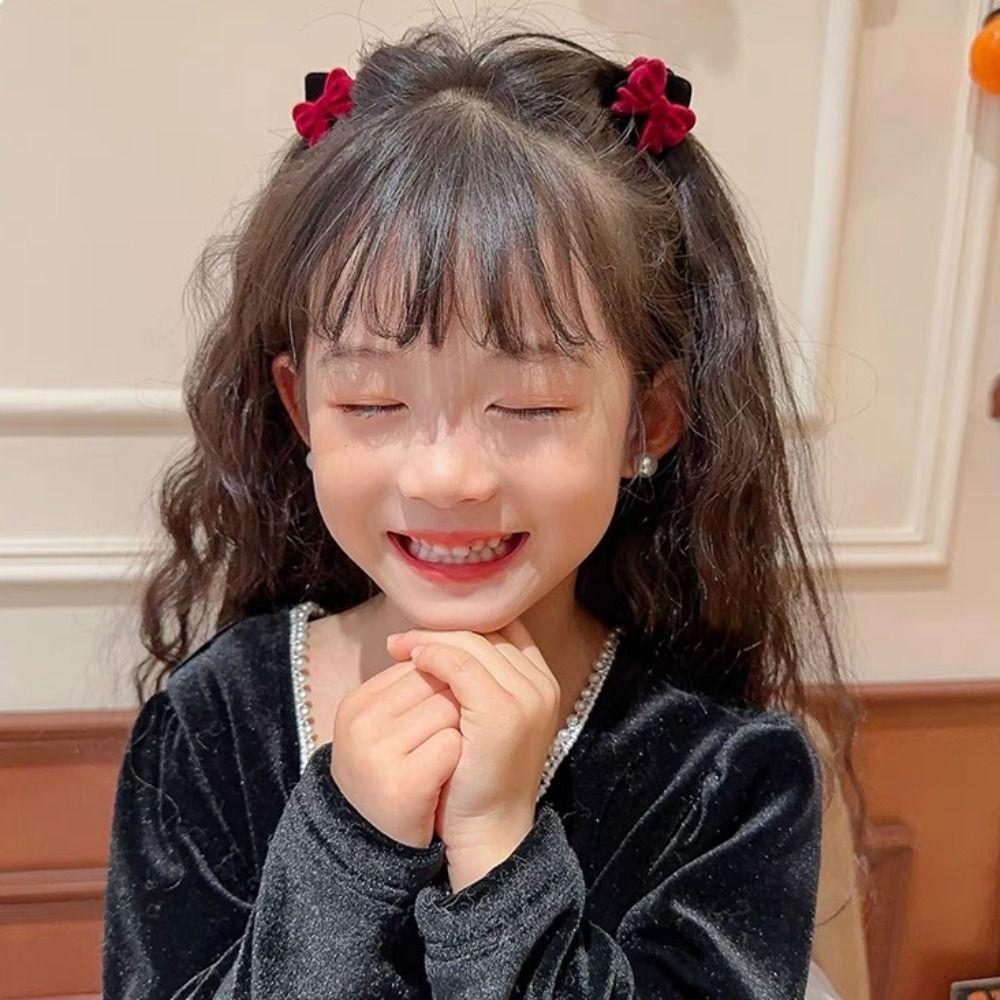 Heart Cat Ear Hairpin Bow Velvet Hair Clip Creative Children's Hair Clip  Girls