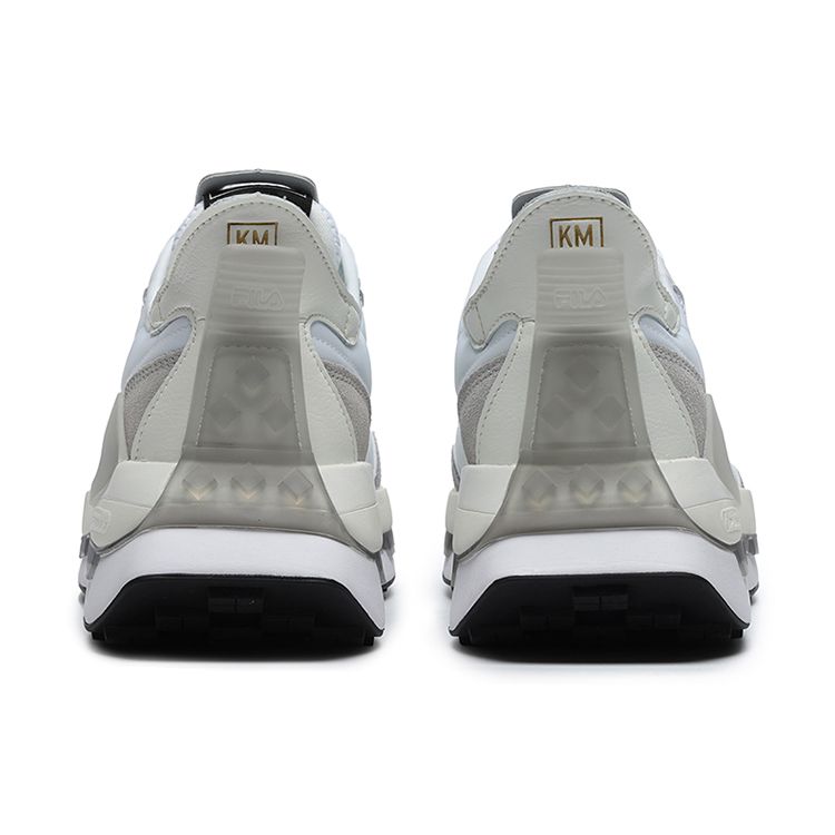 Fila Km Fabric Synthetic Leather Sports Comfortable Low-Top Lifestyle Casual Shoes Women Casual Shoes White Gray F12W233113FBV