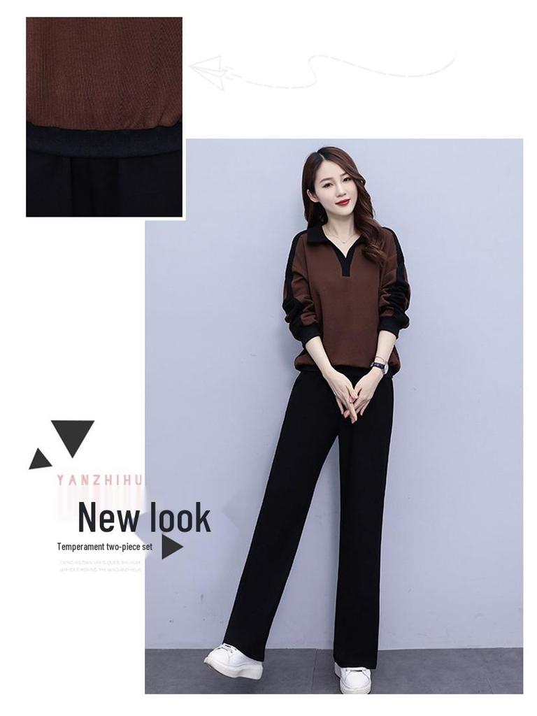 2024 Women's Fashionable Two-Piece Sportswear Set - Stylish, Age-Reducing Autumn Collection