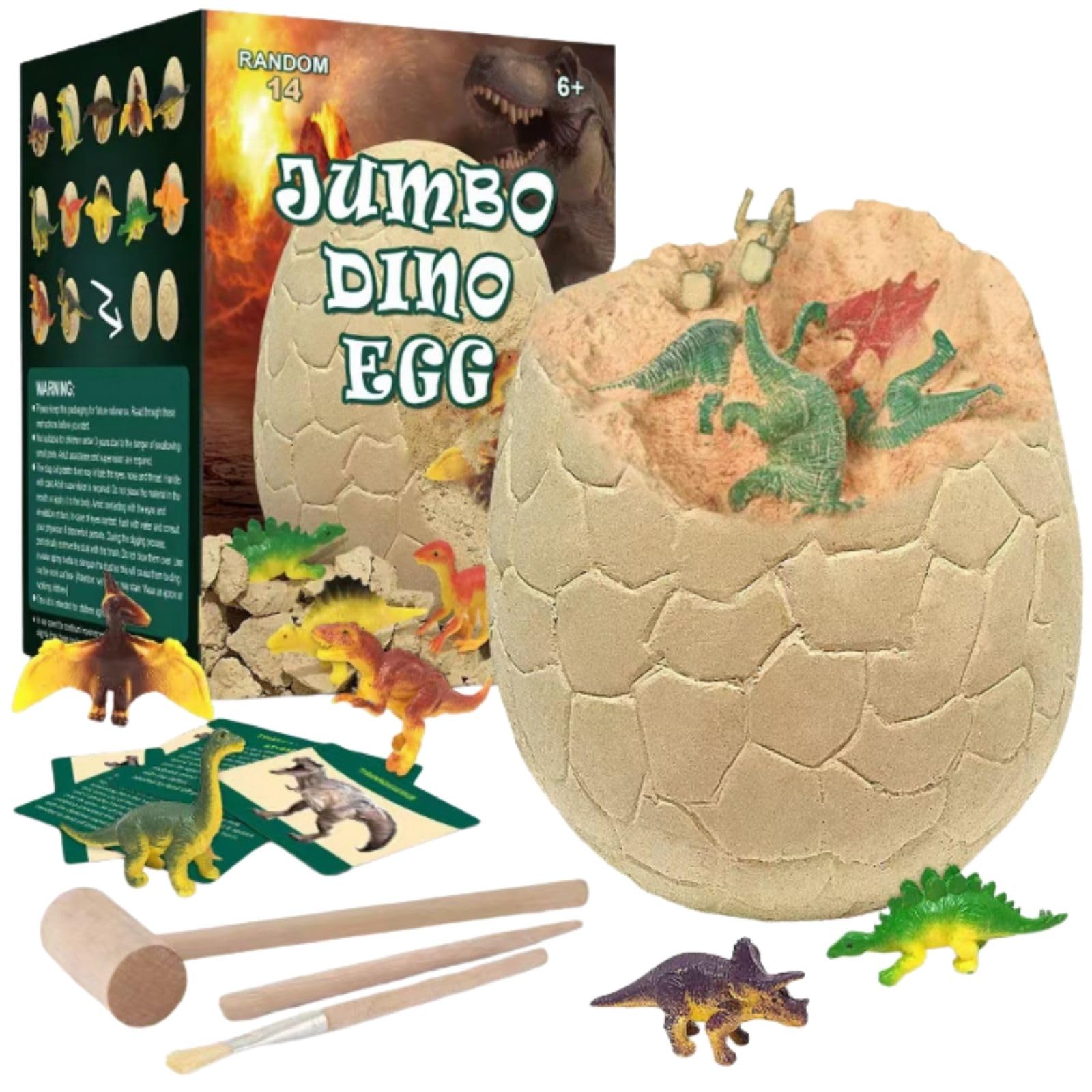 All Trust Dinosaur Egg Excavation Kit Kids Dinosaur Fossil Excavation Gift Large - Toy, Figure, (1 Egg)
