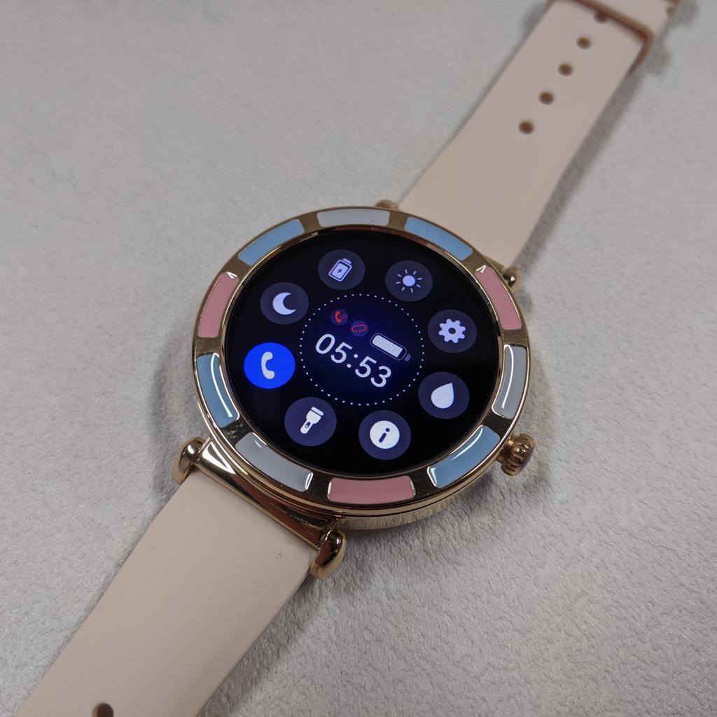 Rainbuvvy P61 Fashion Smart Watch 1.27inch IPS BT5.0 Capacitive Full Touch IP67 Waterproof Heart Rate Android Exquisite Watch