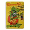 Pc Vintage Rat Fink Metal Tin Sign Classic Cartoon Rat Decorative Wall Art for Home Bar Cafe Metal Wall Art Decor