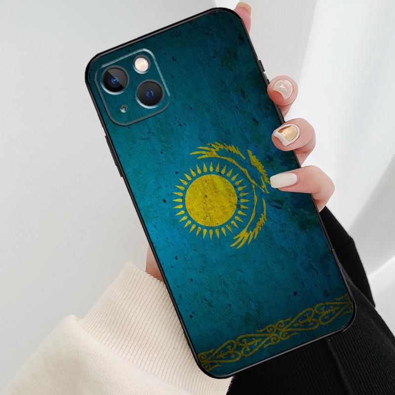 Kazakhstan Flag Phone Case For iPhone 17 Pro Max 14 13 12 11 15 16 Pro Max mini 16 15 Plus 16e 17 Air Cover