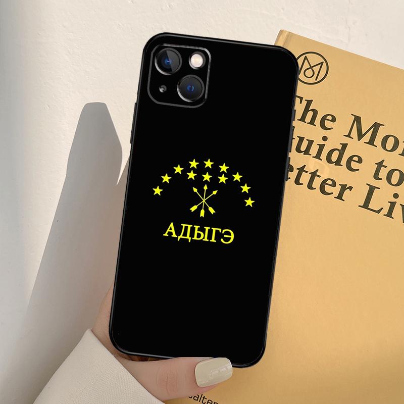 

Adygea Circassian Flag Phone Case For iPhone 16 15 14 Pro Max Plus 12 11 13 Pro Max 12 Mini 13 Mini Cover iPhone 13