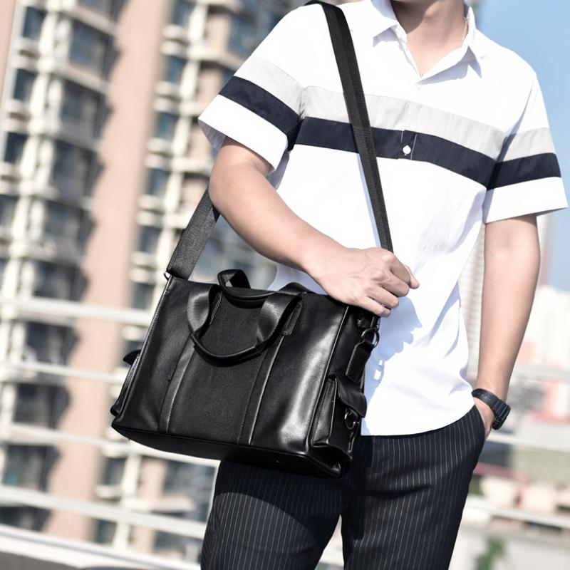 Herren Aktentasche Handtasche Großvolumige Lässige Dokumententasche Horizontale Laptoptasche
