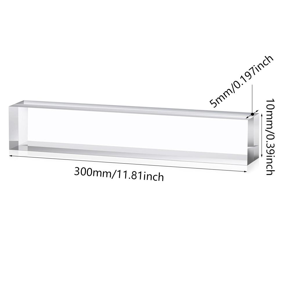 1pcs Transparents Square Acrylic Stick Bar, Clear for DIY Craft, Display Stand, Polished Edges, Multiple Sizes
