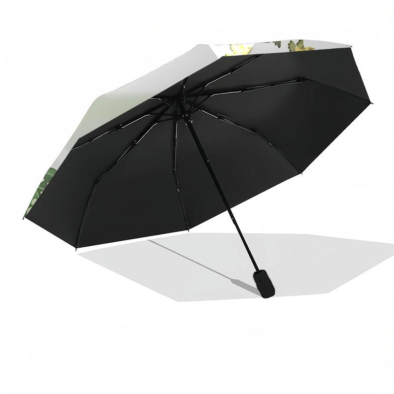 Jungle Animal Friends Umbrella: Automatic Opening & Closing Rain Gear with Foldable Design for Outdoor Adventures - Perfect Gift for Fans, T
