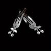 New Fashion Punk Hair Card Silver Metal Edge Clip Cherry Cross Love Flower Chain Hairpins One Word Clip Women's Headdress
