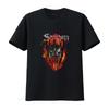LOTR Sauron Metal Front Print T Shirt Black Gothic Fantasy Skull Design vintage Washed Top For Everyday Wear Slightly homme