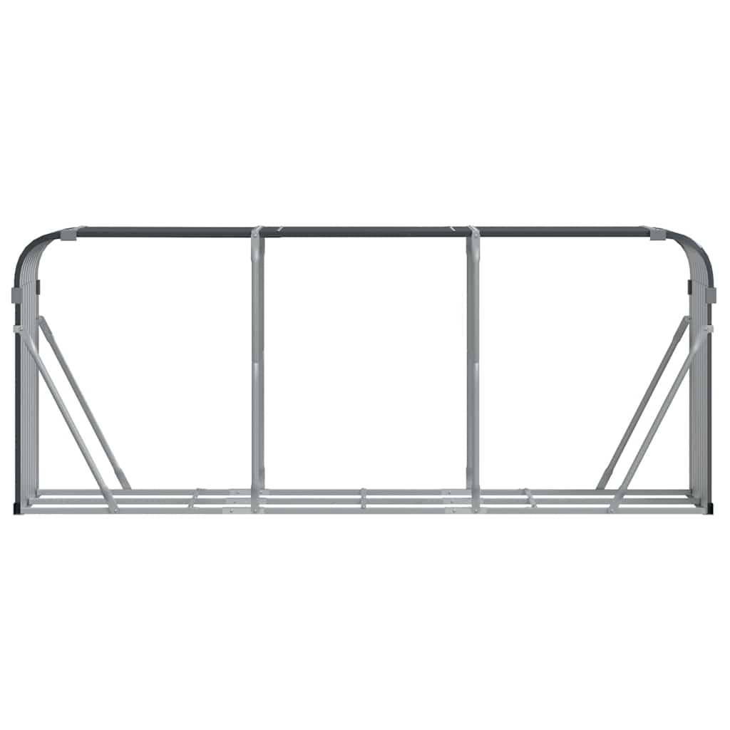 vidaXL Holzkorb Anthrazit 234x45x100 cm Verzinkter Stahl