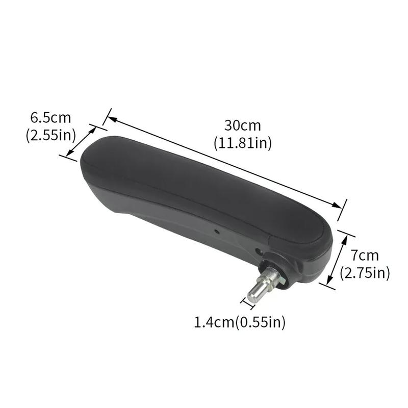 1pc Black Left Front Seat Armrest Inboard For 2016- Fiat 500 L4 1.4L Premium PU Elbow Support Pad 6BV31KRLAA 6BV48KRLAA