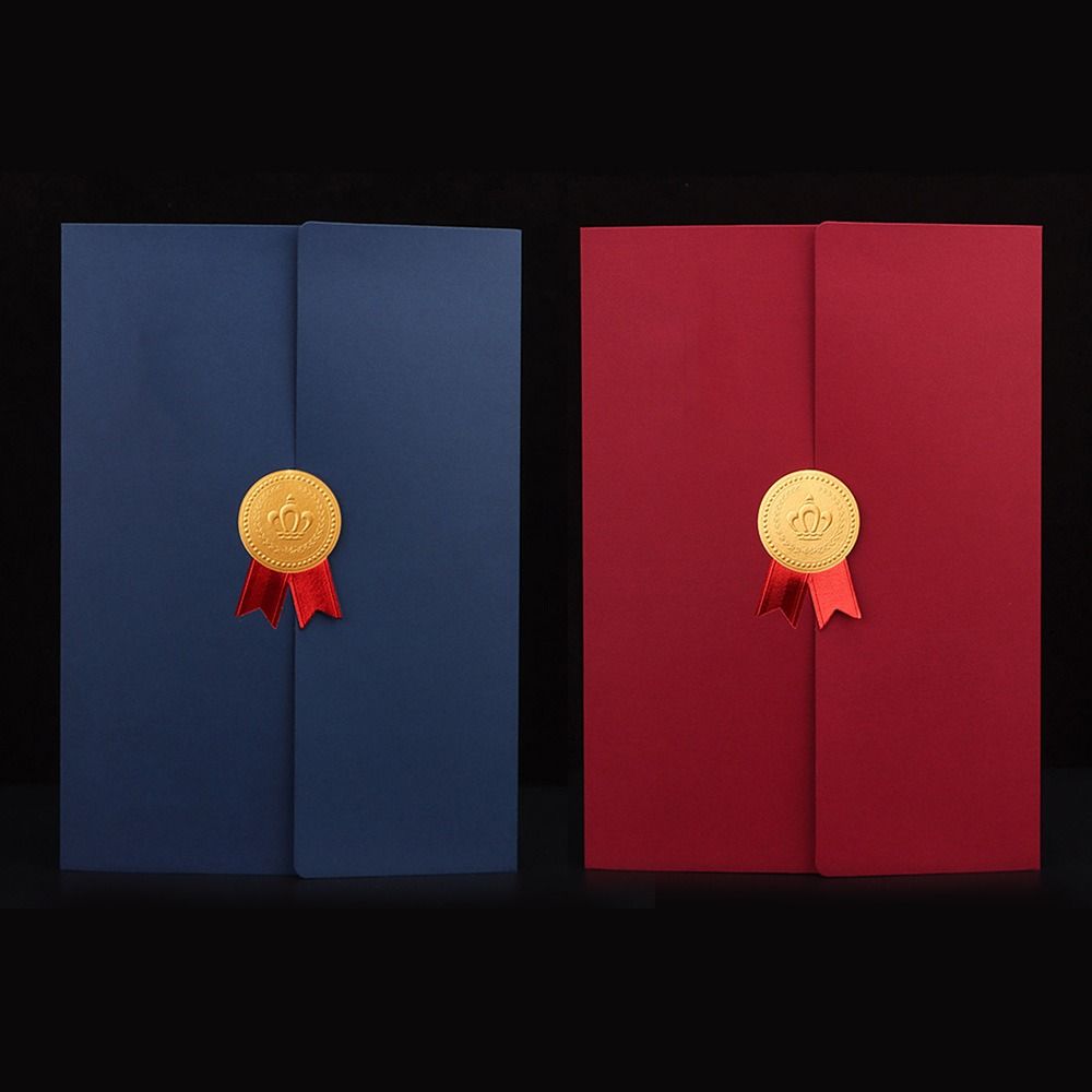 Porta Certificato di Premiazione Busta di Carta A4 Guscio d'Onore Copertina Diploma di Laurea