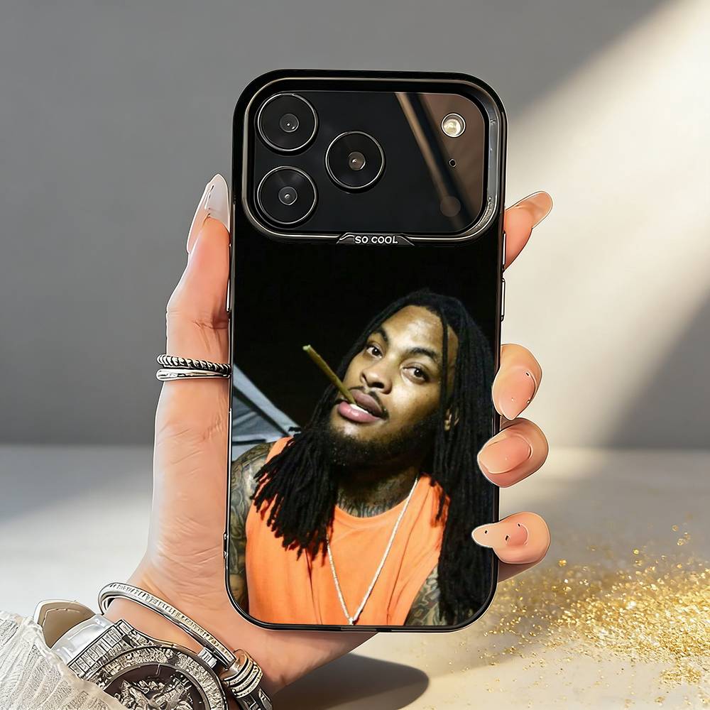 Rapper Waka Flocka Flame Phone Case For iPhone17 16 15 14 13 12 Pro Max Grey Black Matte Laser Metallic Aurora Funda