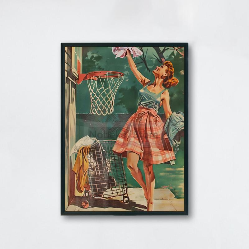Vintage Funny Laundry Day Poster Retro Housewife Funny Prints Canvas Painting Wall Art Pictures Home Room Bathroom Decoration