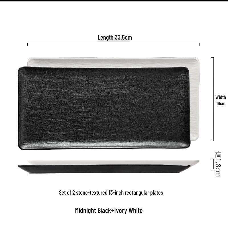 Nordic Style Ceramic Rectangular Serving Plate