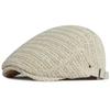Stylish Hollow Design Straw Beret Adjustable Breathable Newsboy Cap Sun Protection Ivy Cap Unisex