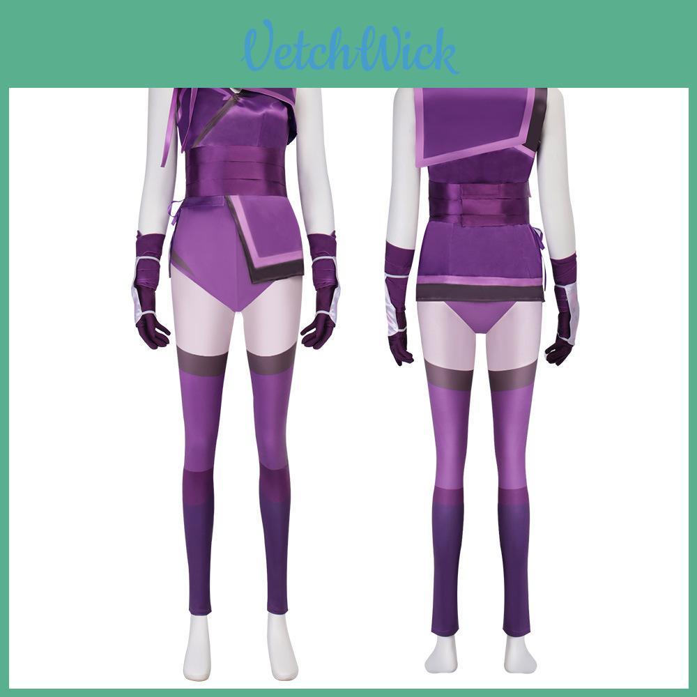 Mortal Kombat Mileena Cosplay Costume With Short Skirt For Halloween Role Play