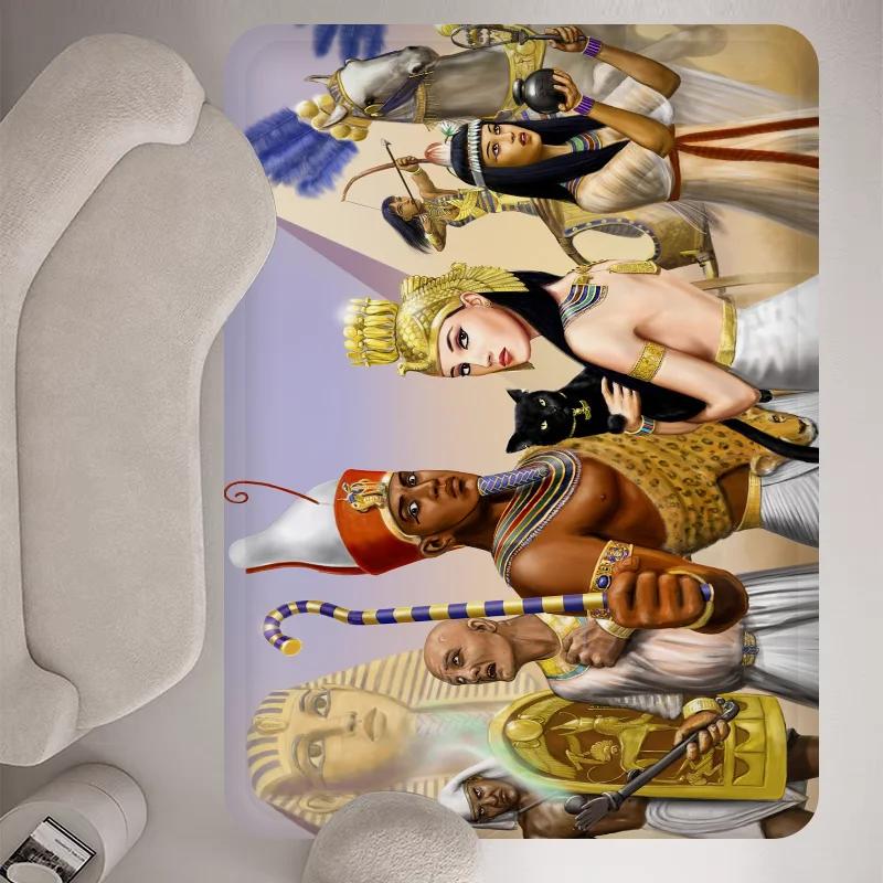 Ancient Egypt Egyptian Floor Carpet Kids Room Bedroom Decoration Balcony Anti-Slip Doormat Living Room Hotel Decor Mat