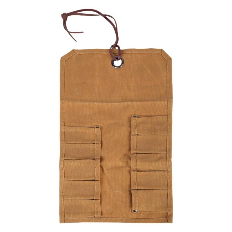 

Wrench Roll Up Organizer Waxed Canvas Tool Pouch Bag for Chisels Hammer Fishing Jigs Carry Pouch Workshop Storage Bag 1