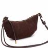 Croissant Autumn and Winter New Women's Bags Fashionable and Casual Retro Fleece Cowhide Bags Single Shoulder Crossbody Leather Bags