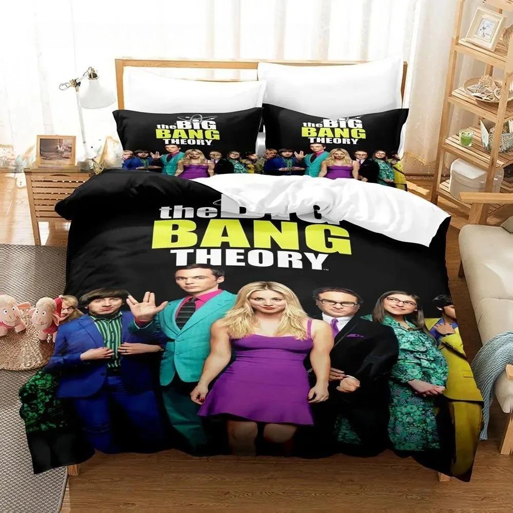 The Big Bang Theory Sängkläder Set Enkel Twin Full Queen King Size Sängset Aldult Pojkar Sovrum Påslakanset 3D Tryck Anime