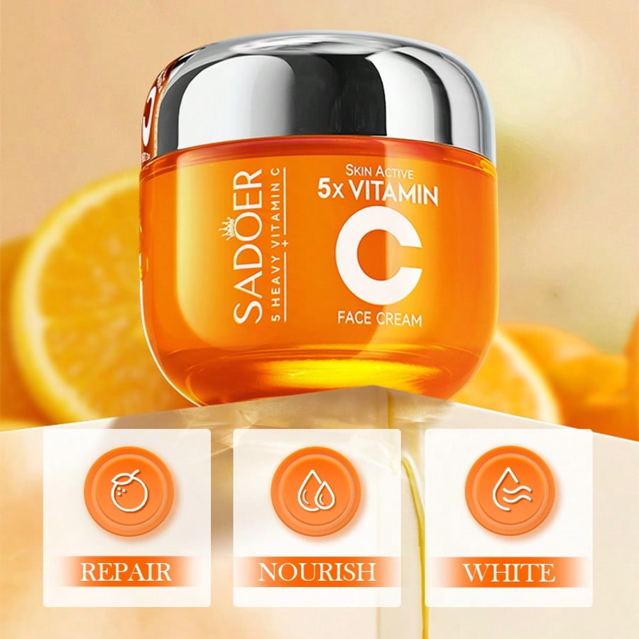 1PC Five-Layer Vitamin C Cream, Firming, Moisturizing, Hydrating And Softening The Skin Restore Skin