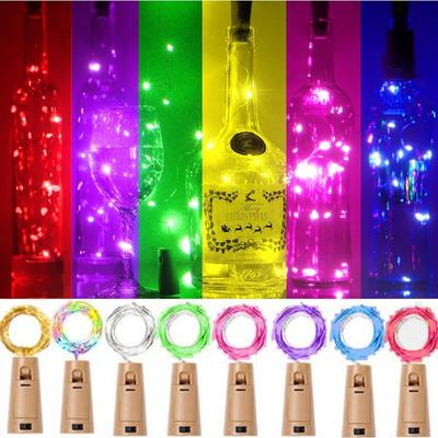 10 szt. Korek do butelek wina 2M 20LED DIY LED Fairy String Lights na girlandę, wesele, Boże Narodzenie, Halloween, wystrój baru