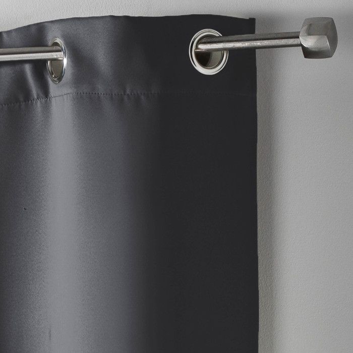 Rideau occultant (140 x H180 cm) Uni Anthracite