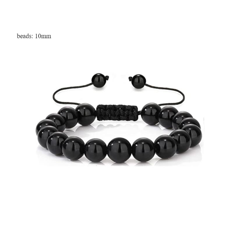 

Повседневная модная серия ручная цепочка обсидиан плетение браслет украшения подарок