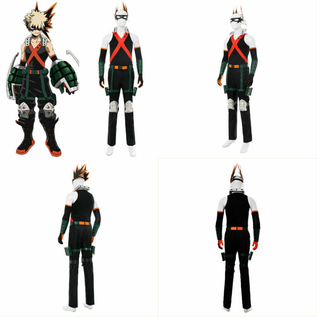 My Hero Academia Bakugou Katsuki Cosplay Costume With Headband And Protective Gear For Anime Fans
