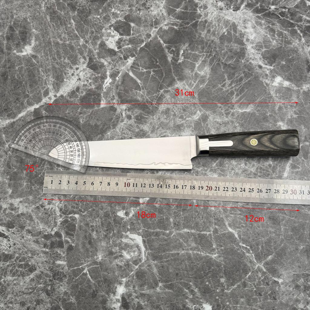 7 Inch Santoku Knife S301 Powder Steel Blade Wood Handle Chef Slicing Vegetables Cleaver Meat Handmade Forged Kitchen Knives