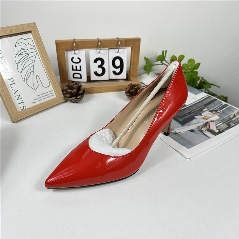 Fashion Women Shoes 2025 Spring Pumps High Heels Pointed Toe All-Match Latest Sandals Ladies Spikes Fine Branded Slimming New African Fa