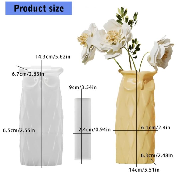 Sturdy Quality Owl Vase Mold Versatile Silicone Crafting Tool For Epoxy Resin Projects 91g Lightweight