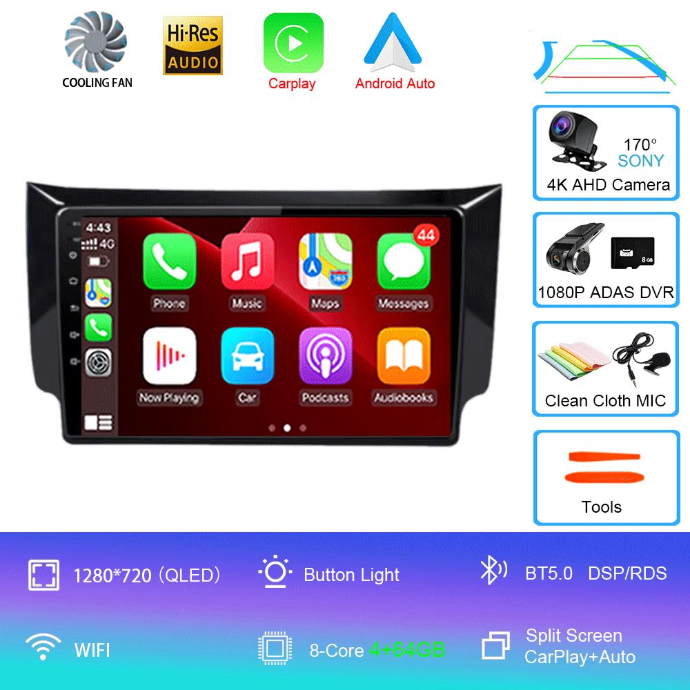 Car Radio Android 14 Carplay Auto For Nissan Sylphy B17 Sentra 12 2012 2013 2014-2018 GPS Multimedia Video Player Stereo 2din 4G