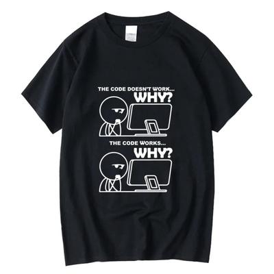 Plus Size T-shirt  Funny Programmer Print Summer Women O-neck Cool T Shirt for Men Short Sleeve T-shirt Men Tees