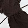 Elegant V-Neck Summer Evening Dress with Cinched Waist and Slit, Short Sleeve