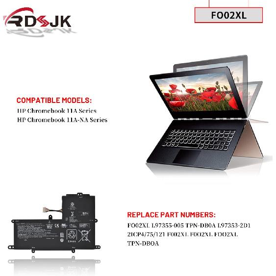 FO02XL L97355-005 L97353-2D1 Laptop Battery for HP Chromebook 11A 11A-NA 11A-NA0001NI 11A-NA0002MU 11A-NA0002NI 11A-NA0010NR 11A-NA0030NR