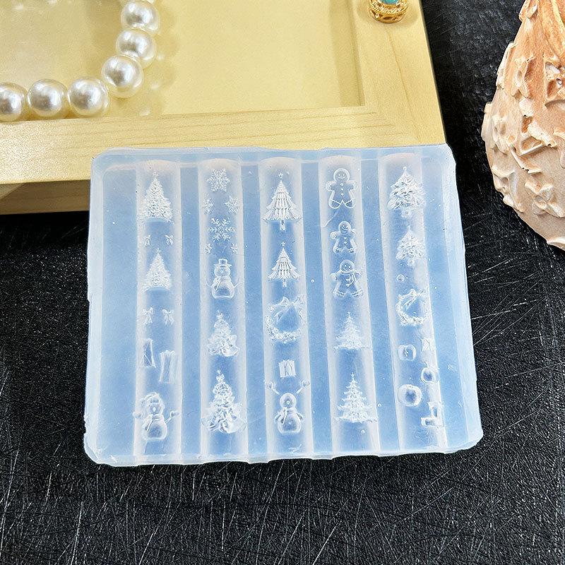 3D Silicone Nail Art Mold Cartoon Cute Dog Bear Cake Bread Relief Carving Diy Design Nail Parts Charm Decorations Manicure Tool