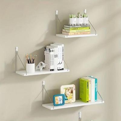 Wood Floating Shelf Hanging Wall Bookshelf Versatile Wall Shelves  Bathroom Room