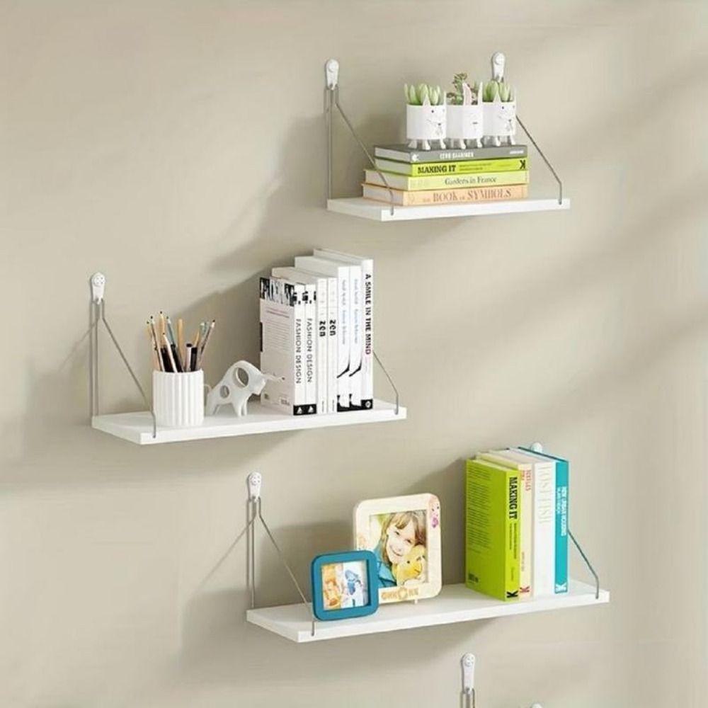 Wood Floating Shelf Hanging Wall Shelves Versatile Wall Bookshelf  Bathroom Room