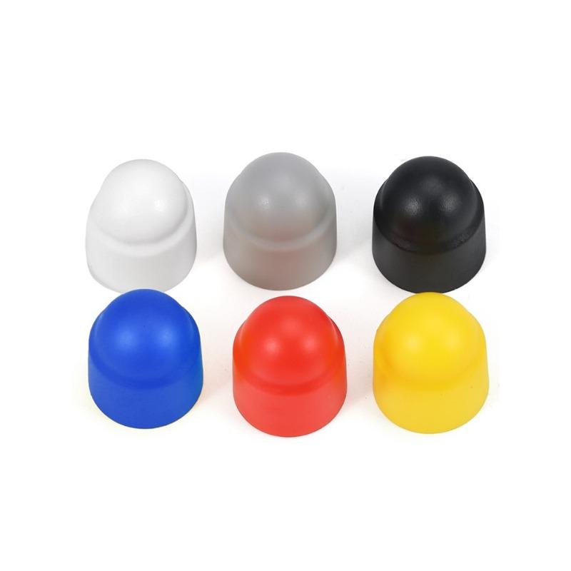 Dome Plastic PE Caps for Hex Screws/Nuts - M3-M24, Black/White/Red/Blue/Yellow/Gray