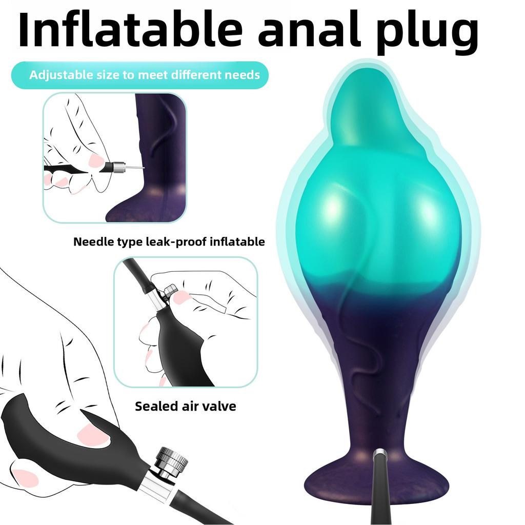 New Colored Silicone Anal Plug With Expansion And Adjustment Of The Posterior Chamber Anal Plug For Couples' Sexual Pleasure And Masturbation Device