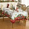 Christmas Gnome Truck Buffalo Plaid Tablecloth Party Decor Washable Xmas Snowflake Waterproof Tablecloth Christmas Decorations