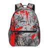 Cool Black And Red Graffiti Pattern Backpacks Boys Girls Bookbag Students School Bag Travel Rucksack Shoulder Bag Large Capacity