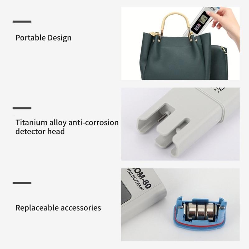 Waterproof Digital Salinity Tester Convenient Salinity and Temperature Tester for Accurate Water Quality Analysis
