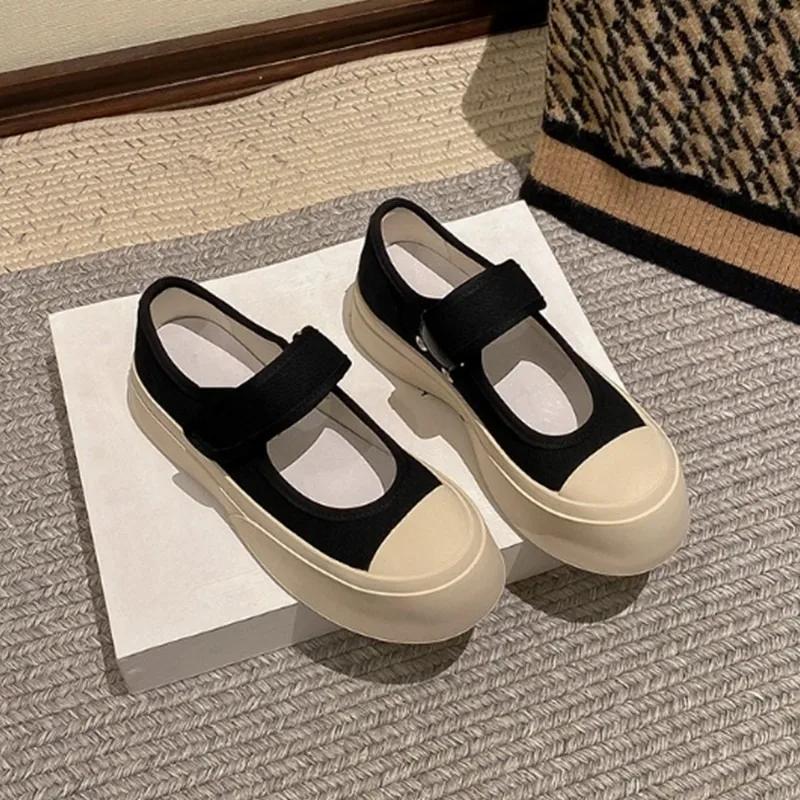 Fashion Women's Shoes 2025 Canvas Women's Vulcanize Shoes Platform Outdoor Women Sneakers Solid Shallow Round Toe Ladies Casual Sneakers