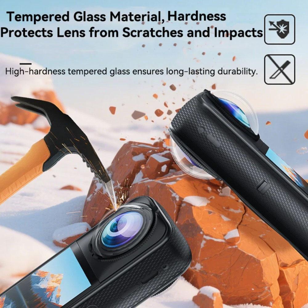 Rotating Anti-Scratch Lens Guards For Insta360 X5 X4 Premium Plastic Glass Lens Protector Cover Sports Camera Accessories