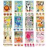 6/12sheets Mixed Cute Animals Cartoon Puzzle Stickers Funny Make a Face Party Game Assemble Jigsaw Decals Toys Gifts