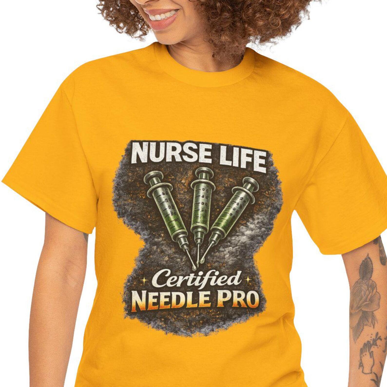 Nurse Life Certified Needle Pro Tee | Medical Syringe Graphic Shirt S