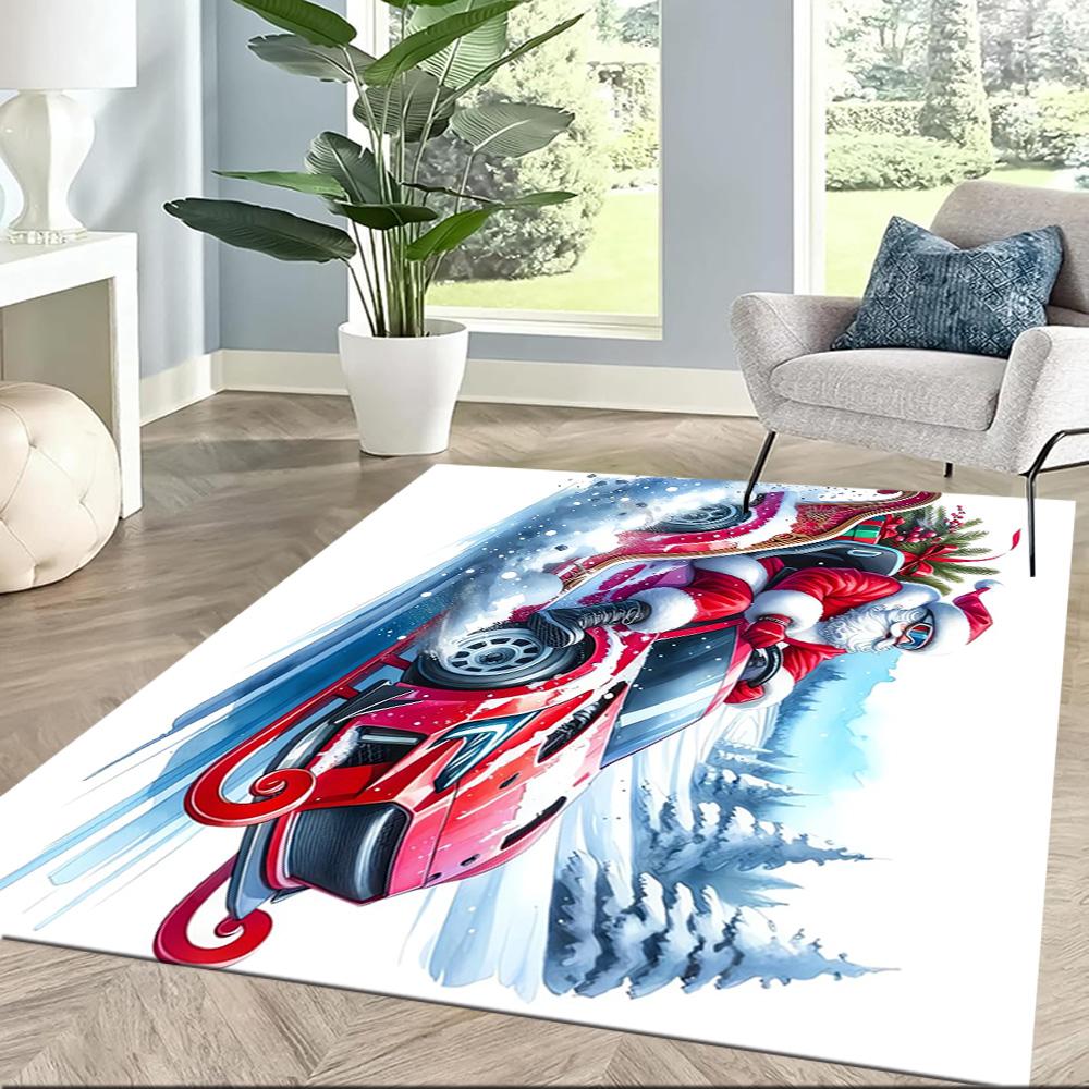 Christmas Santa Claus Gifts Floor Mats for Living Room, Bedroom and Room Decoration Are Suitable for Gifts.
